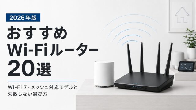 【2026年版】おすすめWi-Fiルーター20選｜Wi-Fi 7・メッシュ対応モデルと失敗しない選び方