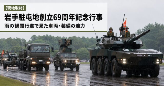 【現地取材】岩手駐屯地創立69周年記念行事｜雨の観閲行進で見た車両・装備の迫力