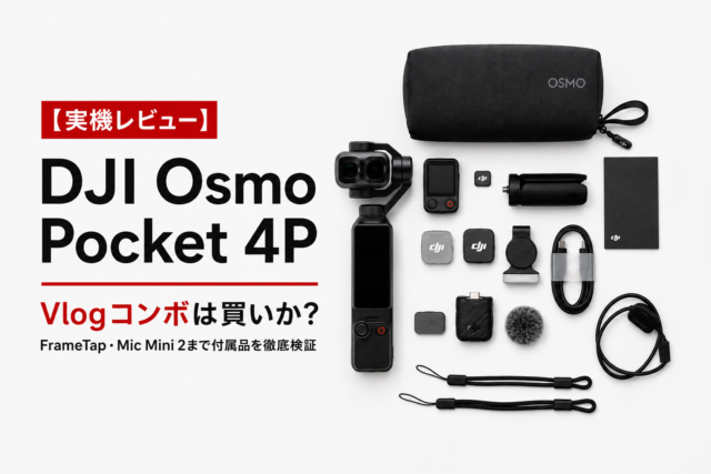 【実機レビュー】DJI Osmo Pocket 4P Vlogコンボは買いか？FrameTap・Mic Mini 2まで付属品を徹底検証