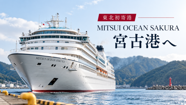 【東北初寄港】「MITSUI OCEAN SAKURA」が宮古港へ。就航からわずか6日、三陸に姿を現す